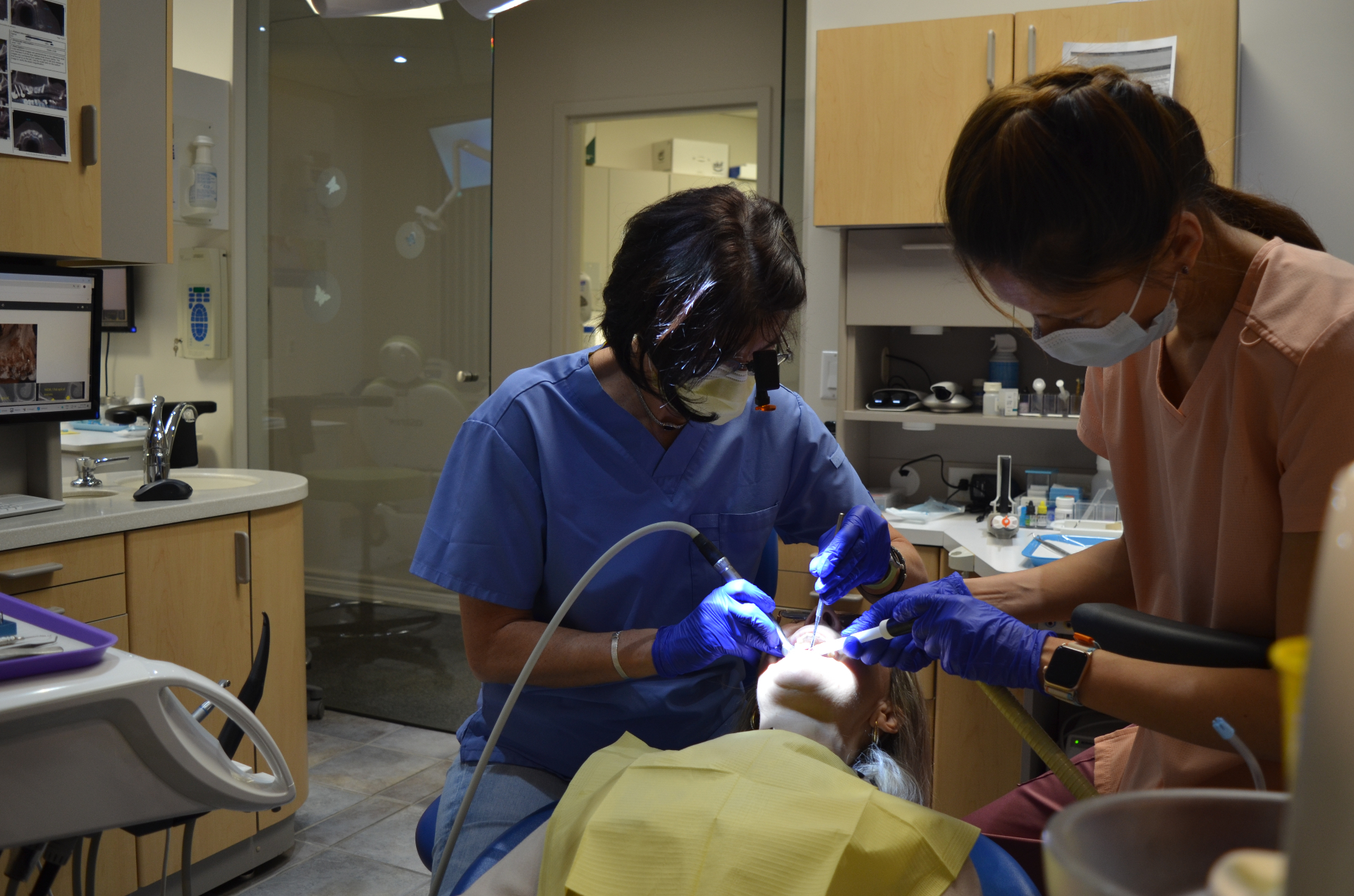 Close-up of dental care