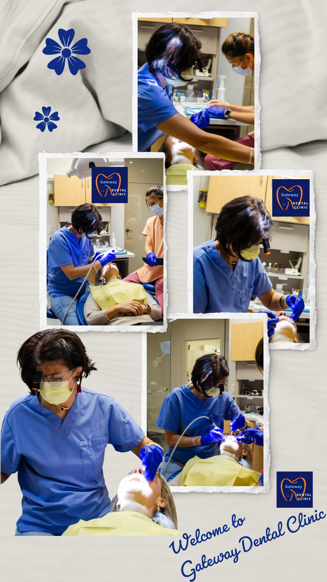 Welcome to Gateway Dental Clinic — collage of the team at work